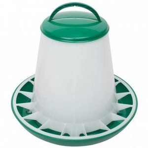 Кормушка бункерная 3 кг пластик с разделительной решеткой (зеленая)